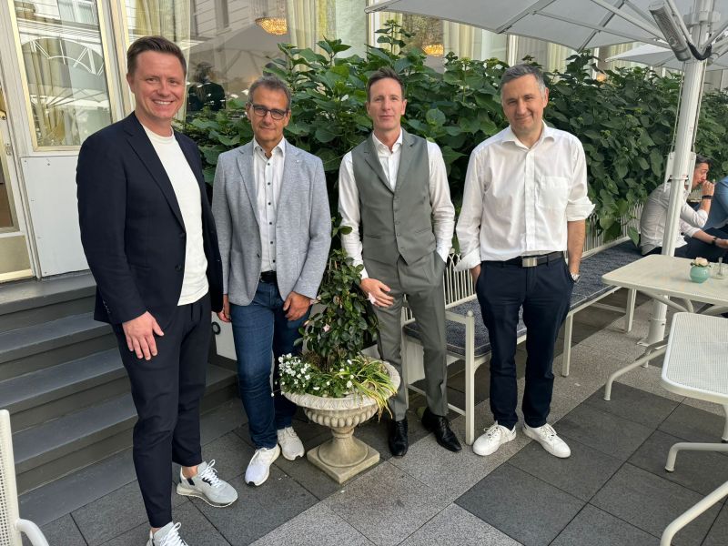 Foto des Vorstandes: Alexander Münch, Andreas Klinkmann, Martin Lange und Daniel Beljan (v.l.n.r.).
